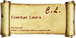 Czentye Laura névjegykártya